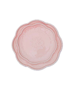 Pink Lace Dinner Plate Set