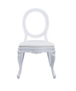 White Glass Louis Chair