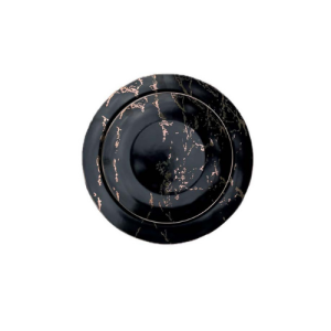 Black & Gold Dinner Plates Set