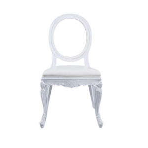 White Glass Louis Chair